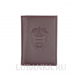 Обложка для автодокументов ФСО с жетоном бордовая