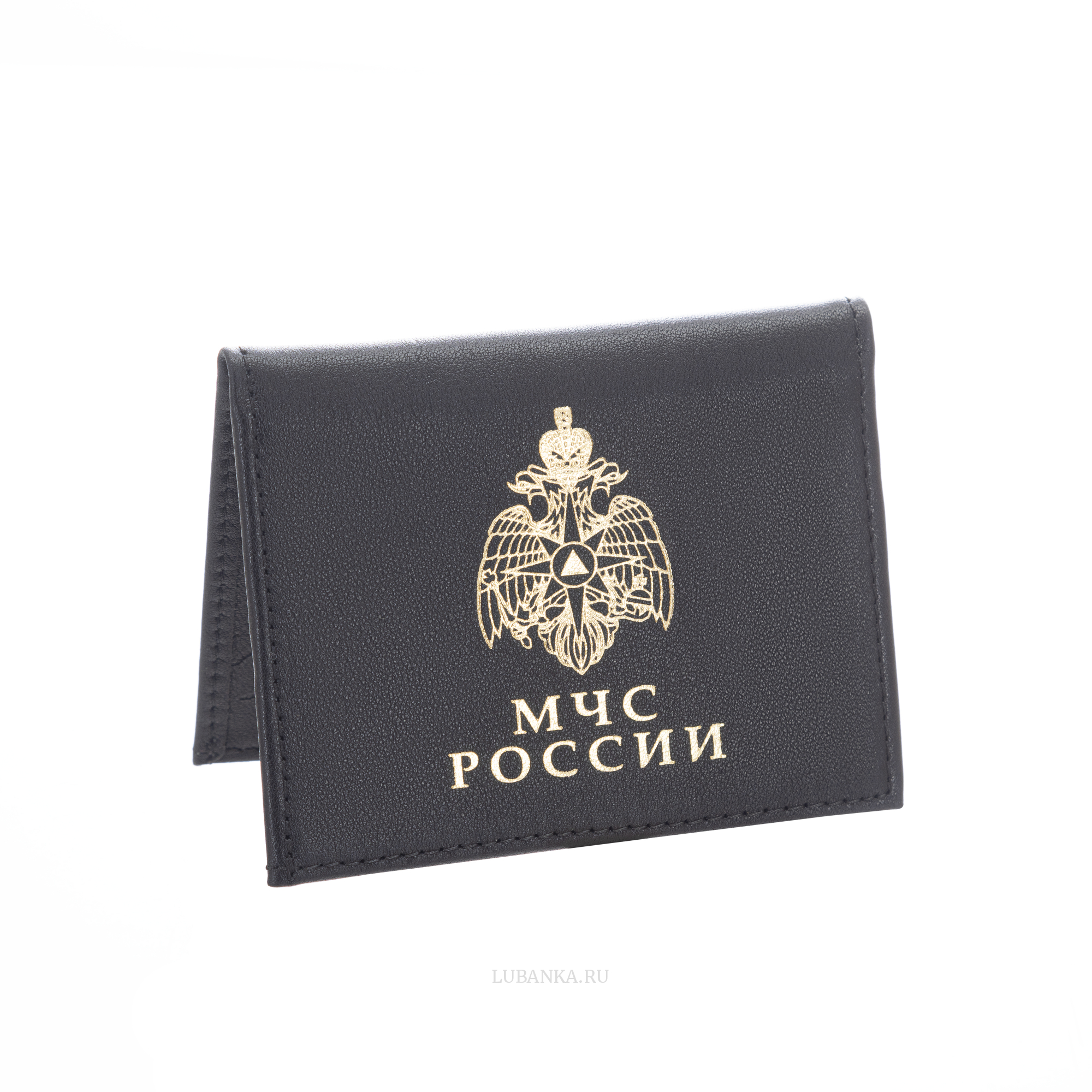 Обложка для удостоверения МЧС с жетоном черная