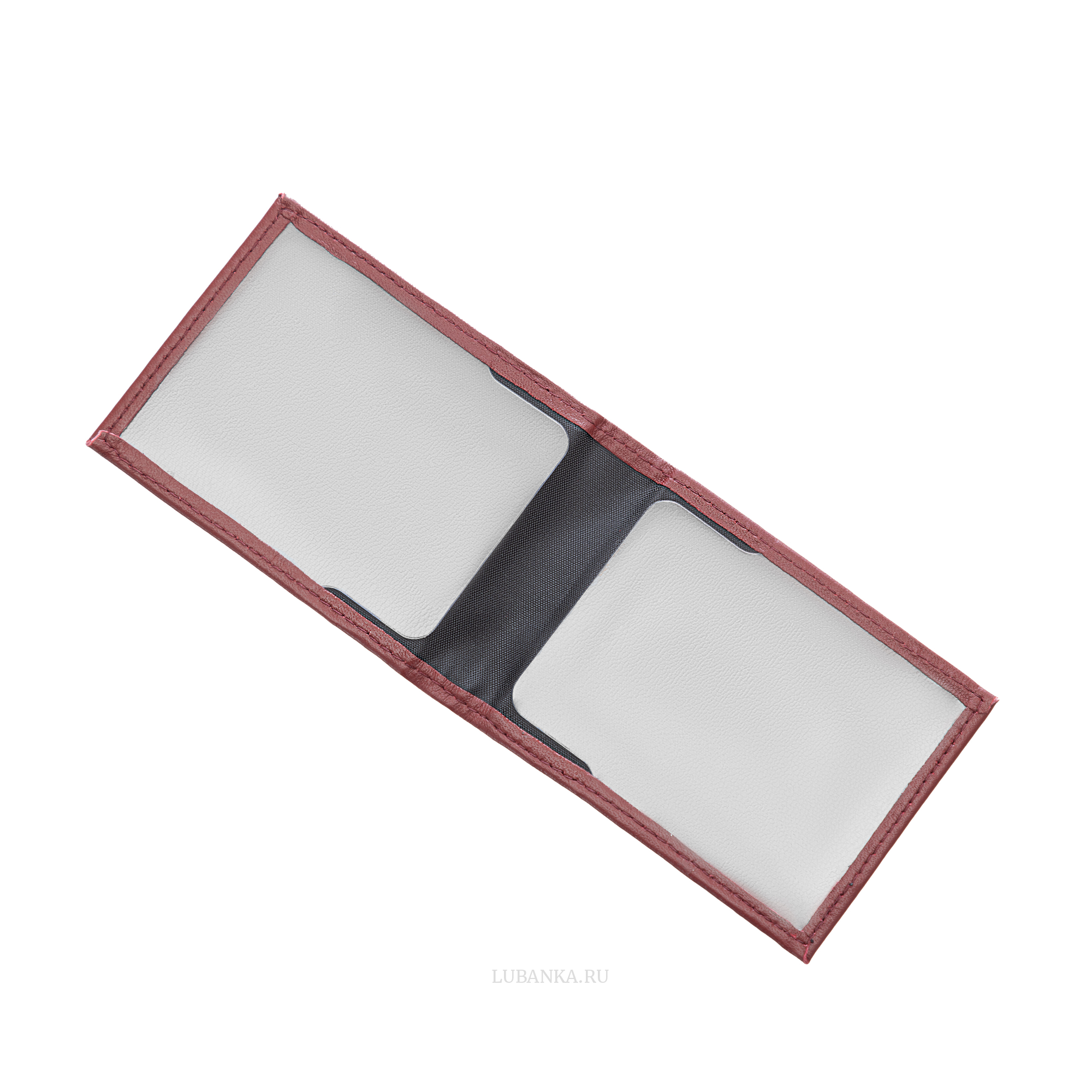 Обложка для удостоверения ФСО с жетоном узкая пухлая бордовая