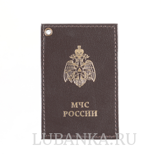 Картхолдер односторонний МЧС коричневый