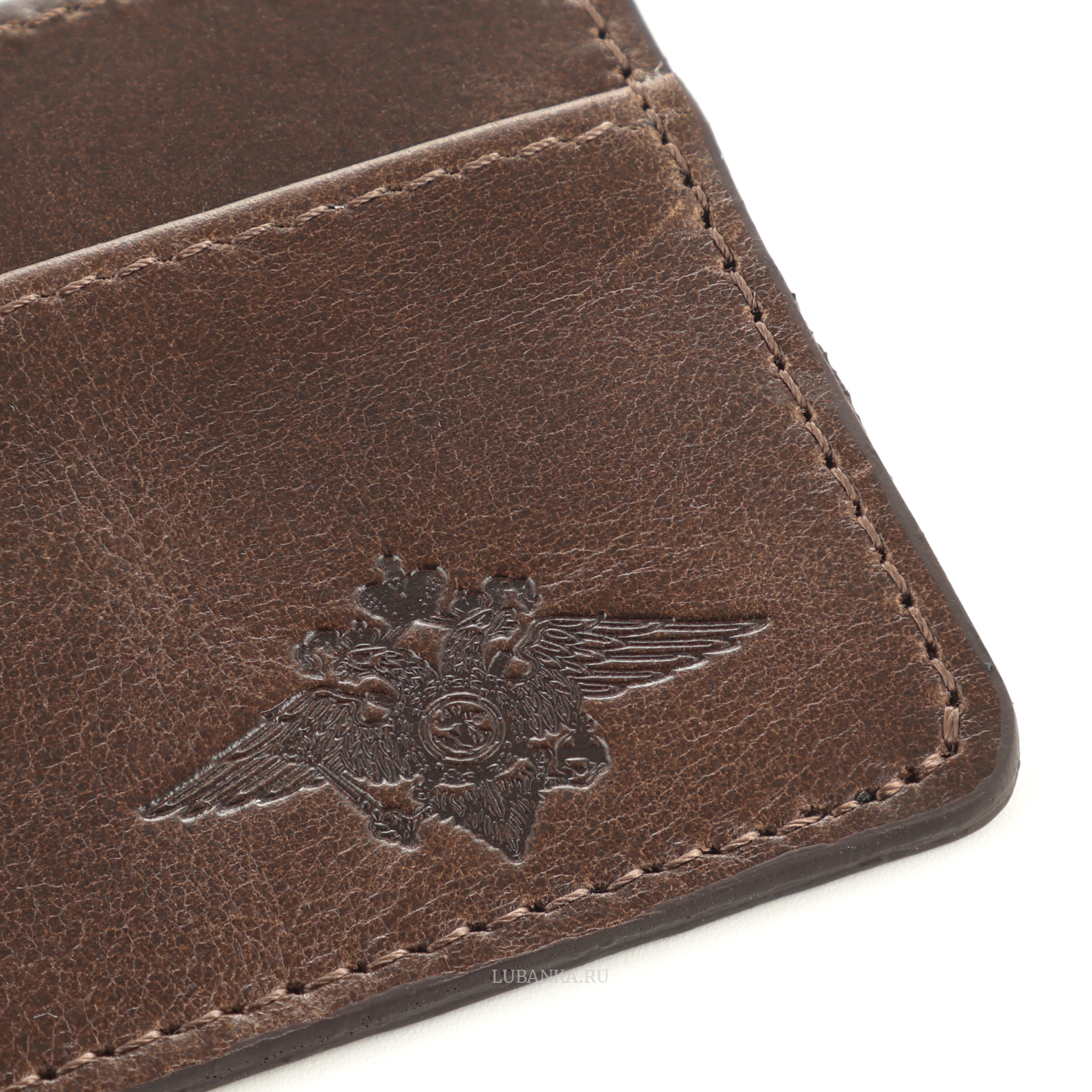 Картхолдер двухсторонний МВД темно коричневый