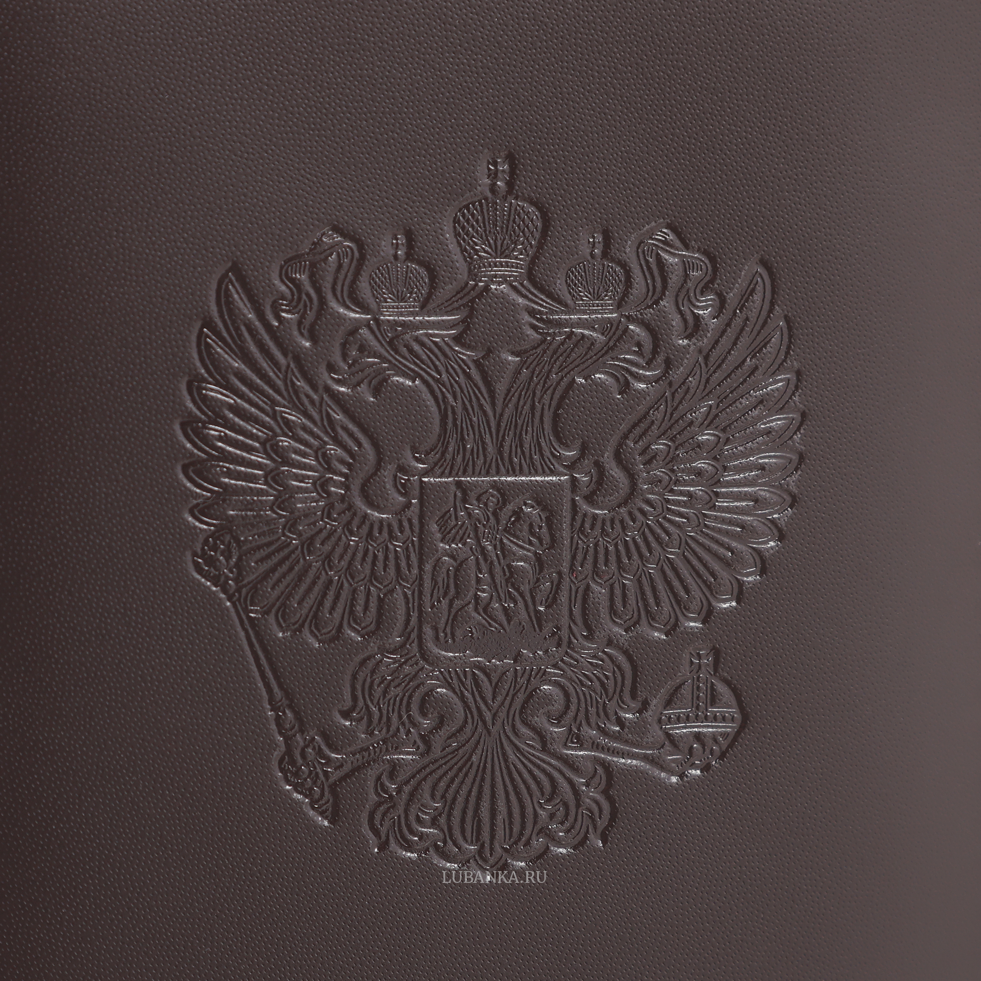 Обложка для автодокументов Россия с картхолдером коричневая