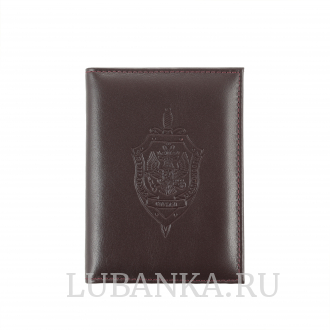 Обложка для автодокументов ФСБ с картхолдером бордовая