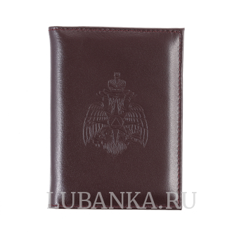 Обложка для автодокументов МЧС с картхолдером бордовая