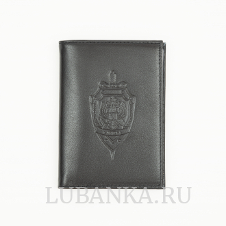 Обложка для автодокументов ФСБ с жетоном черная