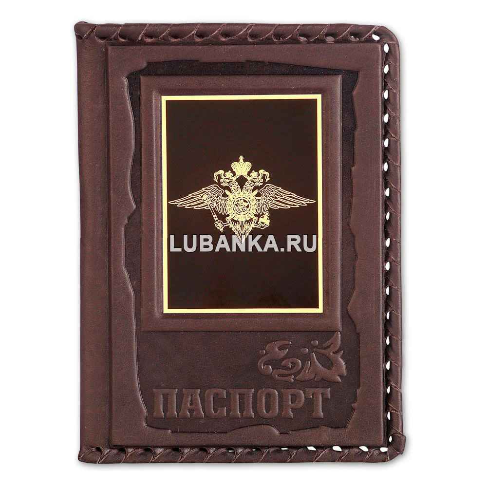 Обложка для паспорта «МВД», бордовая
