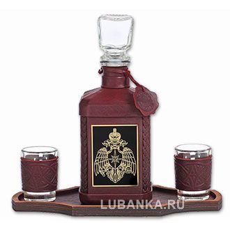 Набор для водки «МЧС» бордовый