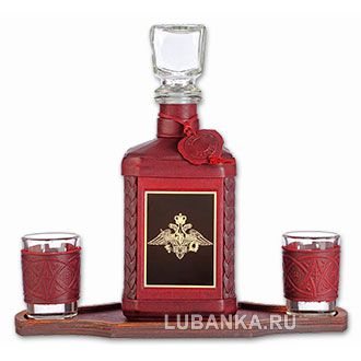 Набор для водки «Министерство обороны» бордовый