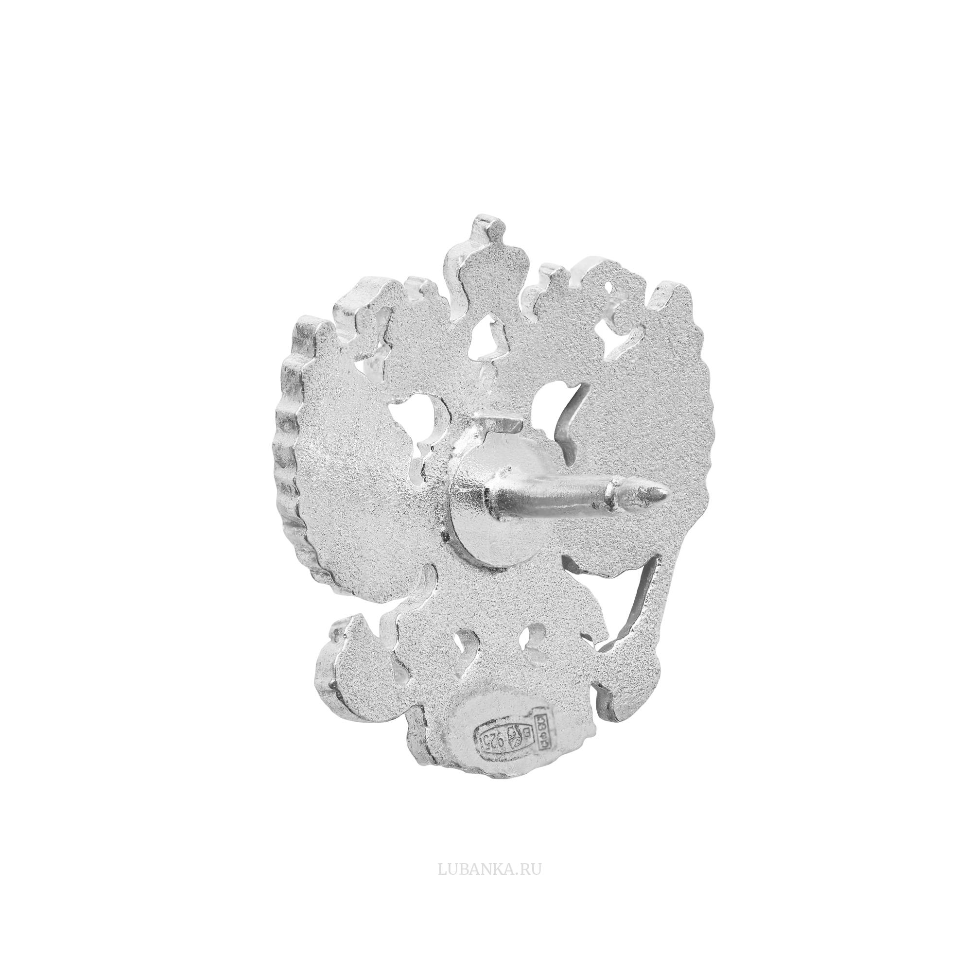 Значок Герб России серебро