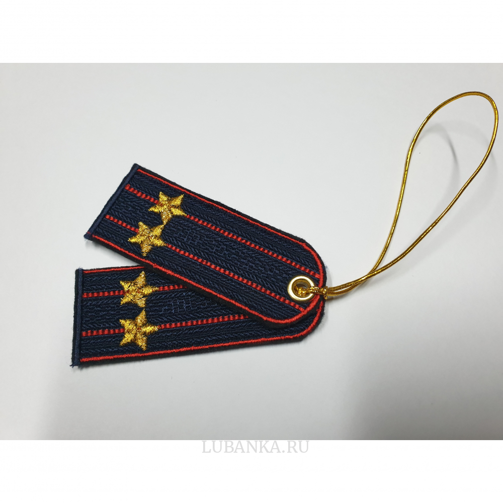 Брелок вышитый «Погон подполковника», полиция