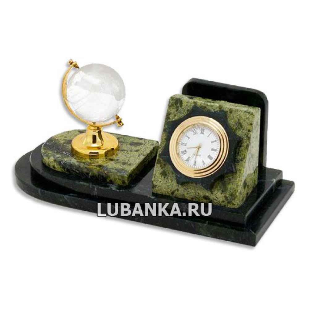 Настольный набор для руководителя «Глобус» из камня