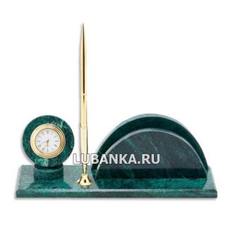 Настольный набор для руководителя «Овал» из камня