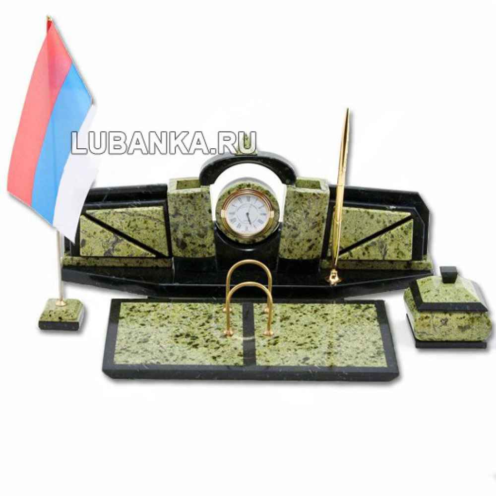 Настольный набор для руководителя «Арка» из камня