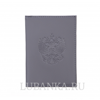 Обложка для автодокументов Россия с жетоном темно синяя