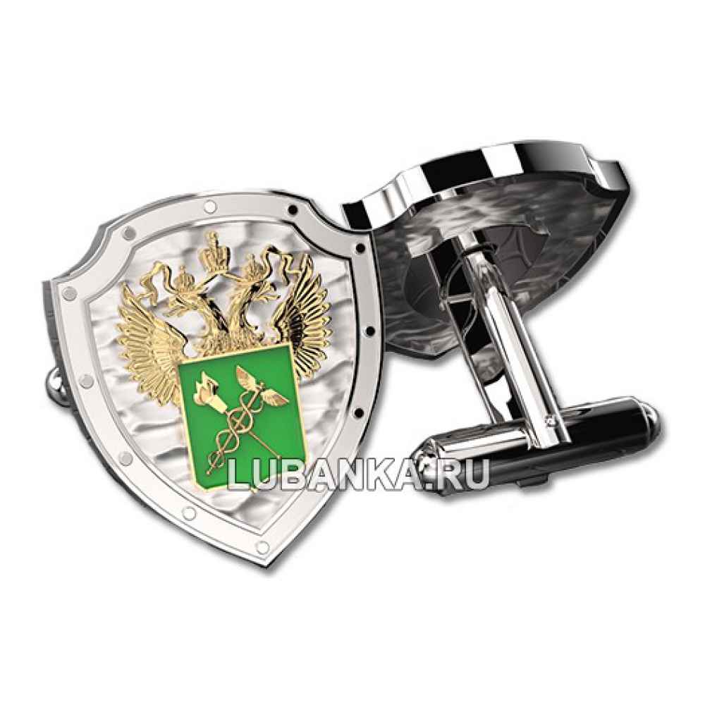 Запонки «ФТС», серебро